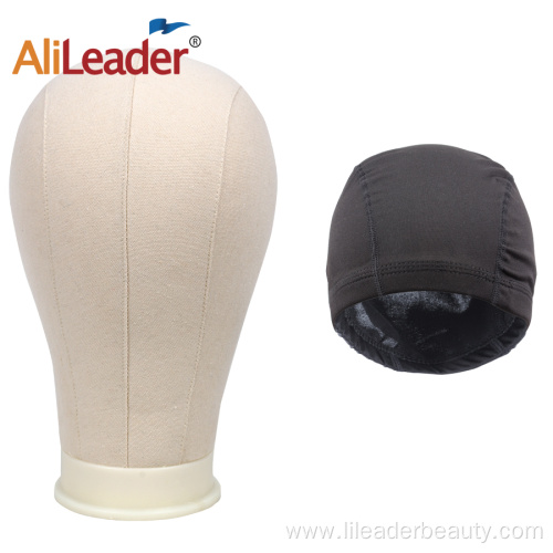 Canvas Mannequin Head With Stand For Wig Making